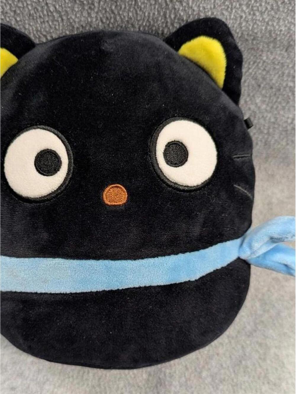 Squishmallow Hello Kitty Chococat Plush Black Cat Blue Ribbon Sanrio 7"